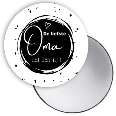 Spiegeltje De liefste oma dat ben jiij zwart