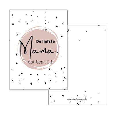 Mini kaartje Mama roze