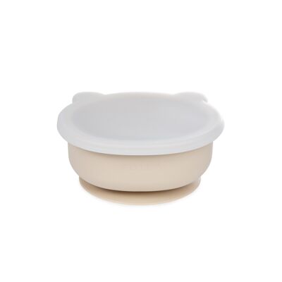 Aydan Suction Cup Silicone Lid Bowl (Ivory)