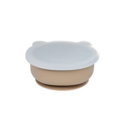 Aydan silicone bowl with suction cup (Taupe)