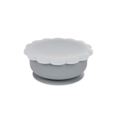 Eden silicone bowl with suction cup (Pearl gray)