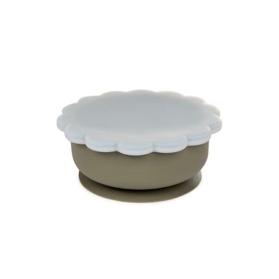 Eden bowl with silicone lid with suction cup (Sage)