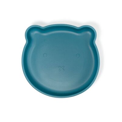 Assiette Ventouse en Silicone Aydan (Bleu Nuit)