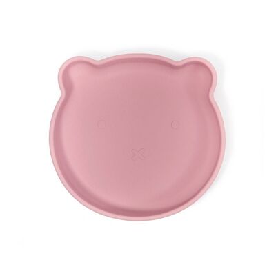 Piatto in silicone con ventosa Aydan (Rosa antico)