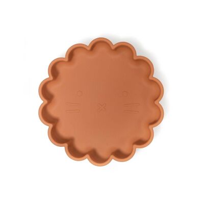 Assiette en silicone avec ventouse Eden (Camel)