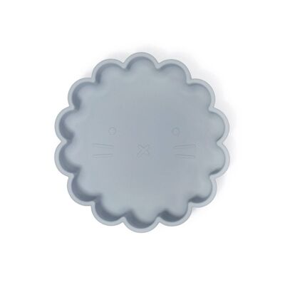 Eden silicone plate with suction cup (Pearl gray)