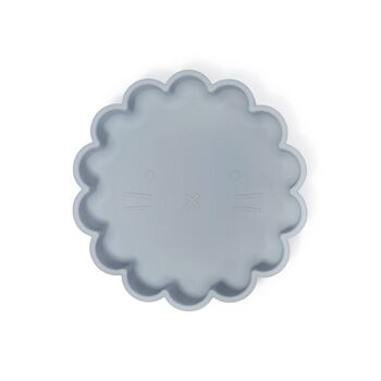 Assiette en silicone avec ventouse Eden (Gris perle) 1