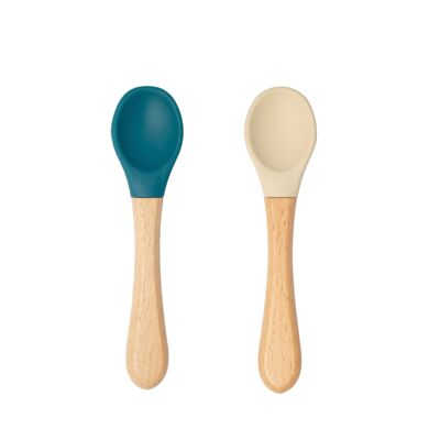 Set of two spoons (Midnight blue / Ivory)