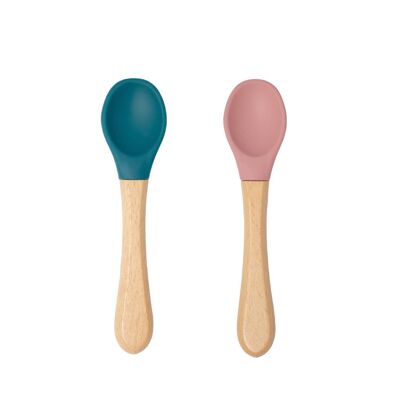 Set of two spoons (Dusty Pink / Midnight Blue)
