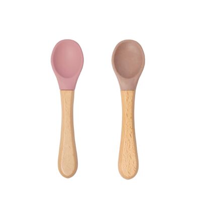 Set of two spoons (Dusty Pink / Taupe)
