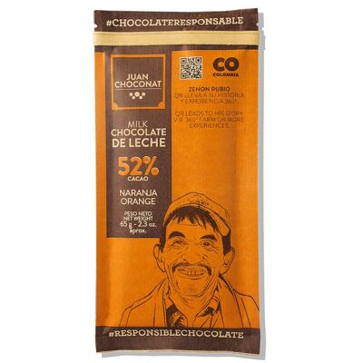 Milk Chocolate with Orange 52% cacao