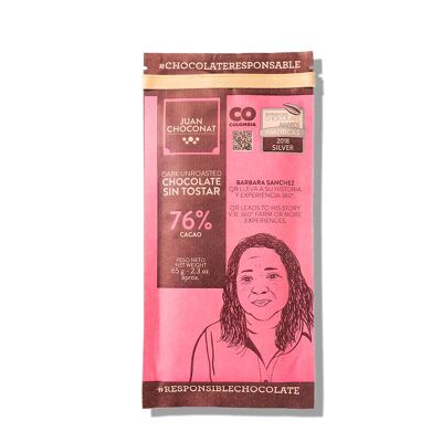 Dark Chocolate 76% Unroasted Cacao