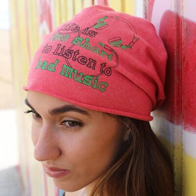 Life is to short to listen to bad music - 228 beanie hat