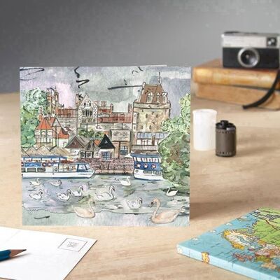 Windsor Riverside Greetings Card