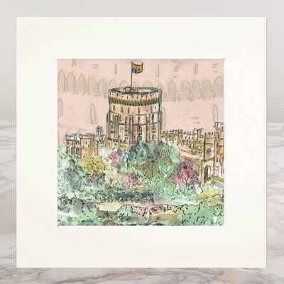 Mounted Print- Windsor Castle