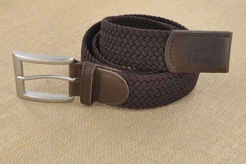 Ceinture tressée Marron