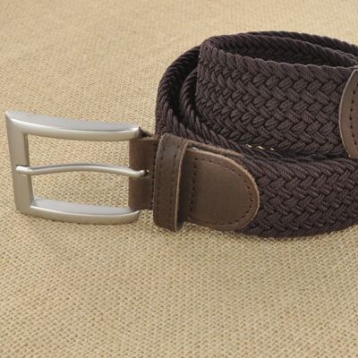 Brown braided belt