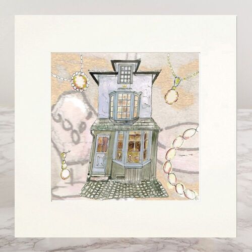 Mounted Print- Windsor Crooked House (Jersey Pearl)