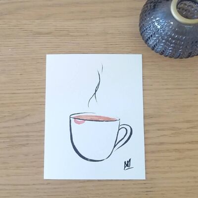 Grußkarte - Tasse Kaffee -