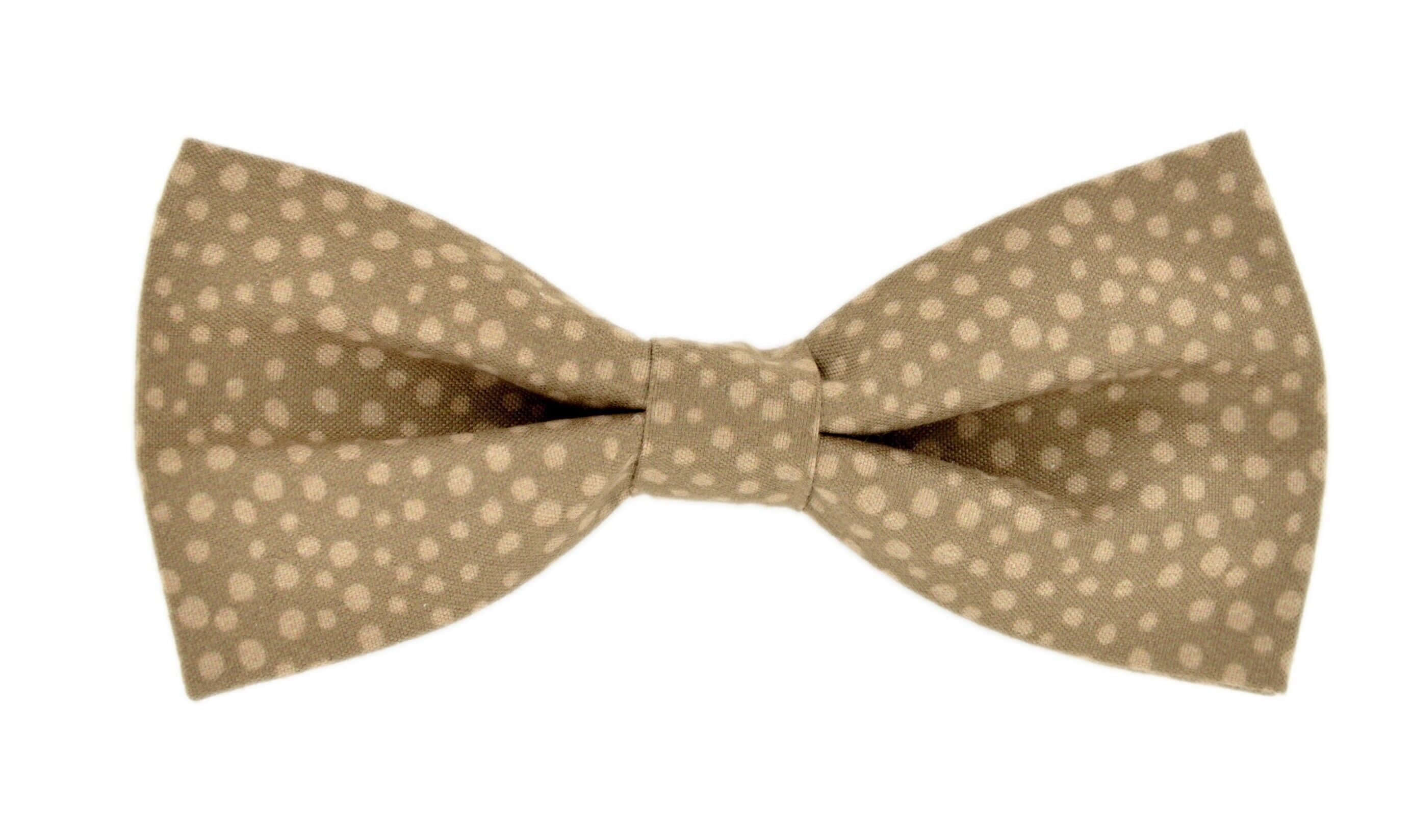 Pajarita de diseño café con lunares