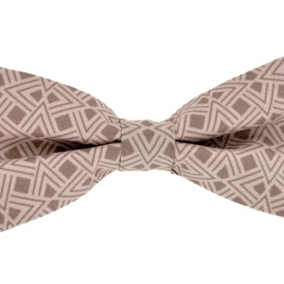 Fancy beige triangle bow tie