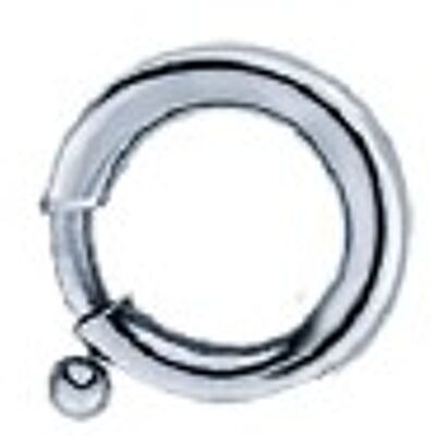 Glamour - anello a molla con barra ~14mm in acciaio inossidabile lucido