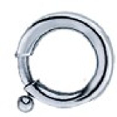 Glamor - spring ring with bar ~14mm polished stainless steel