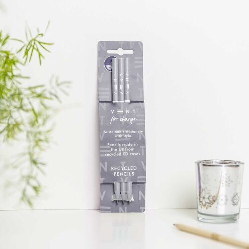 Pencils Pack of 3 recycled - Make a Mark Dusty Blue