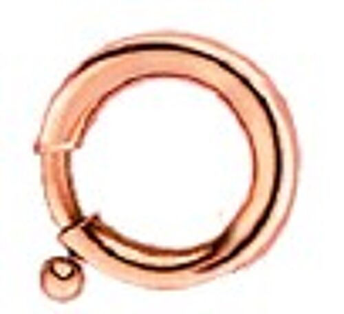 Glamour - Federring mit Riegel ~14mm aus Edelstahl-rosé poliert