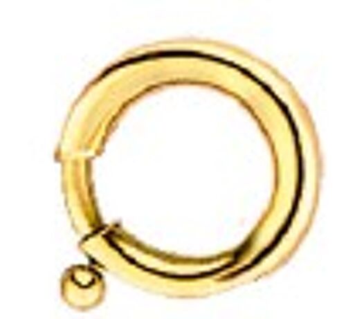 Glamour - Federring mit Riegel ~14mm aus Edelstahl-gold poliert