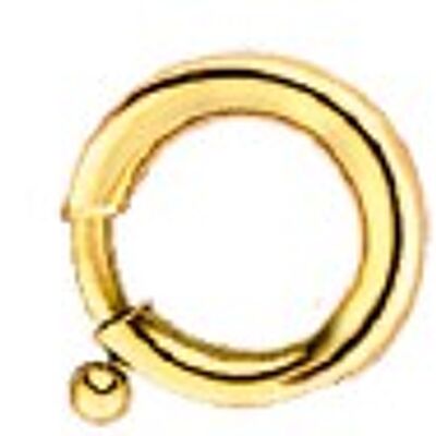 Glamour - anillo de resorte con barra ~14mm de acero inoxidable pulido dorado