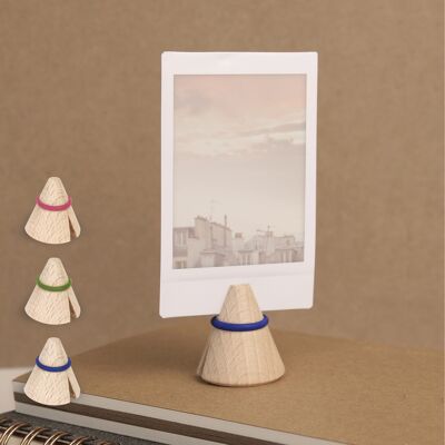 Assortment of 24 "I-cone" wooden photo & memo clips
