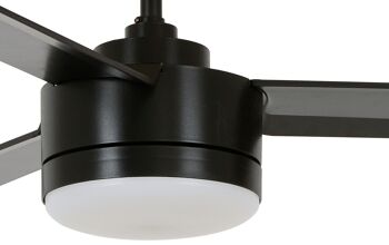 BAYSIDE - Ventilateur de plafond Lagoon avec télécommande et éclairage LED, noir 2