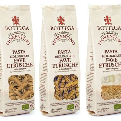 BOTTEGA Pasta BIO di FAVE ETRUSCHE e riso integrale: 10pz