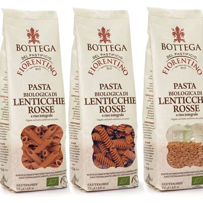 BOTTEGA ORGANIC Pasta with RED LENTILS and brown rice: 10pcs