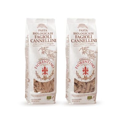 Pasta BIO di FAGIOLI CANNELLINI e riso Carnaroli integ: 10pz