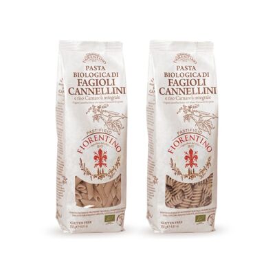 ORGANIC Pasta of CANNELLINI BEANS and whole Carnaroli rice: 10pcs