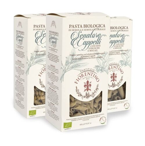 Pasta BIO di S. CAPPELLI con FAVE E. e MIGLIO: 6pz