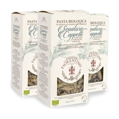 S. CAPPELLI BIO pasta with E. BEANS and MILLET: 6pcs