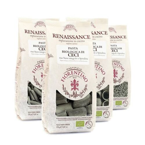 RENAISSANCE Pasta BIO di CECI con riso nero e spirulina