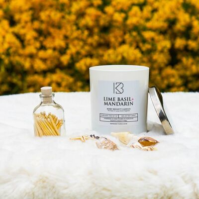 Lime Basil & Mandarin Vegan Soy Wax Candle 220g/30cl