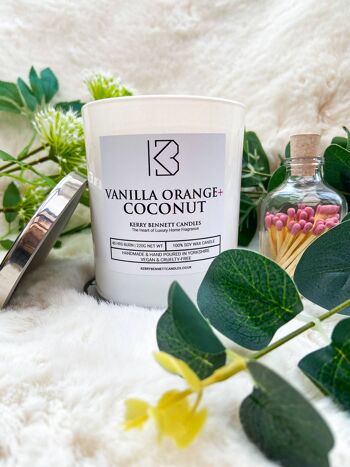Bougie Cire de Soja Vegan Vanille Orange & Noix de Coco 220g/30cl 4