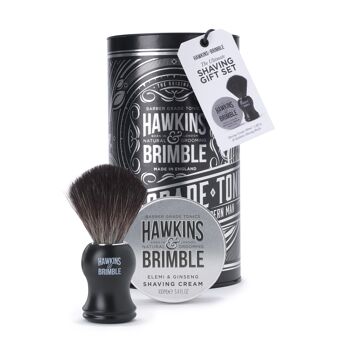 Hawkins & Brimble Shaving Gift Set 2pc (Shave Brush & Shave Cream) 2