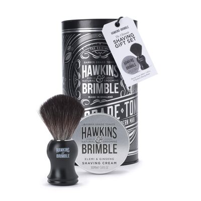 Hawkins & Brimble Shaving Gift Set 2pc (Brocha de afeitar y crema de afeitar)