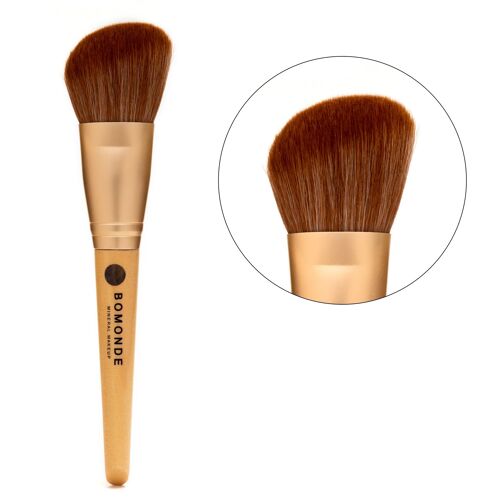 Vegan Large Angled Makeup Brush - Synthetic hair