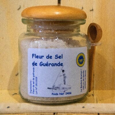 240g fleur de sel jar with scoop