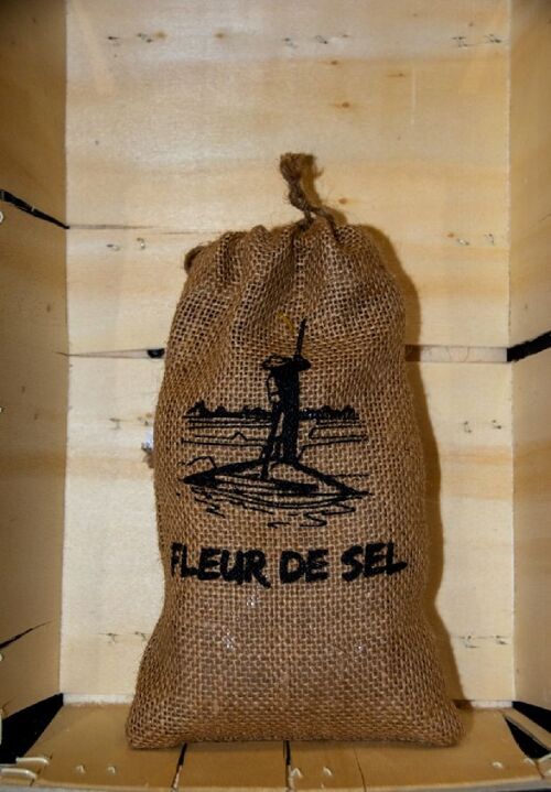 Sac à fleur de sel en toile jute