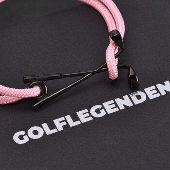 Bracelet golf acier inoxydable noir - rose 3