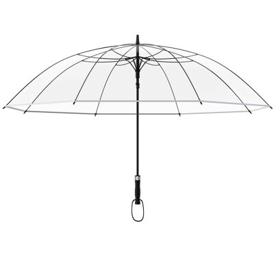 Golf umbrella transparent XXL Ø130 cm - border white