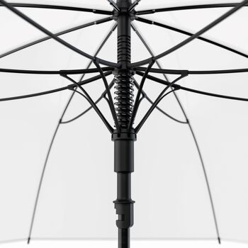 Parapluie de golf transparent XXL Ø130 cm - bordure blanche 5